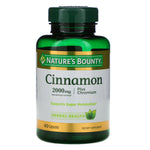 Nature's Bounty, Cinnamon Plus Chromium, 2,000 mg, 60 Capsules - The Supplement Shop
