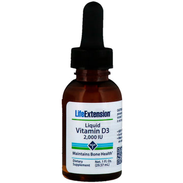Life Extension, Liquid Vitamin D3, 2,000 IU, 1 fl oz (29.57 ml)