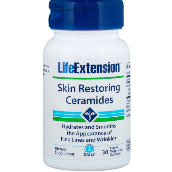 Life Extension, Skin Restoring Ceramides, 30 Liquid Vegetarian Capsules - The Supplement Shop