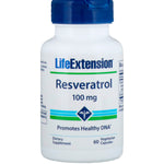 Life Extension, Resveratrol, 100 mg, 60 Vegetarian Capsules - The Supplement Shop