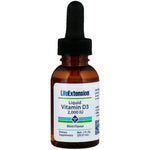 Life Extension, Liquid Vitamin D3, Mint Flavor, 2,000 IU, 1 fl oz (29.57 ml) - The Supplement Shop