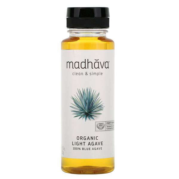 Madhava Natural Sweeteners, Organic Golden Light 100% Blue Agave, 11.75 oz (333 g) - The Supplement Shop