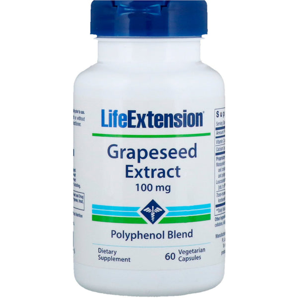 Life Extension, Grapeseed Extract, 100 mg, 60 Vegetarian Capsules - The Supplement Shop