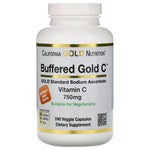 California Gold Nutrition, Buffered Vitamin C Capsules, 750 mg, 240 Veggie Capsules - The Supplement Shop