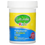 Culturelle, Kids, Probiotics, Multivitamin + Probiotic, 3+ Years, Natural Fruit Punch, 50 Chewable Tablets - The Supplement Shop