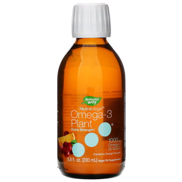 Ascenta, NutraVege, Omega-3 Plant, Extra Strength, Cranberry Orange Flavored, 1,000 mg, 6.8 fl oz (200 ml)