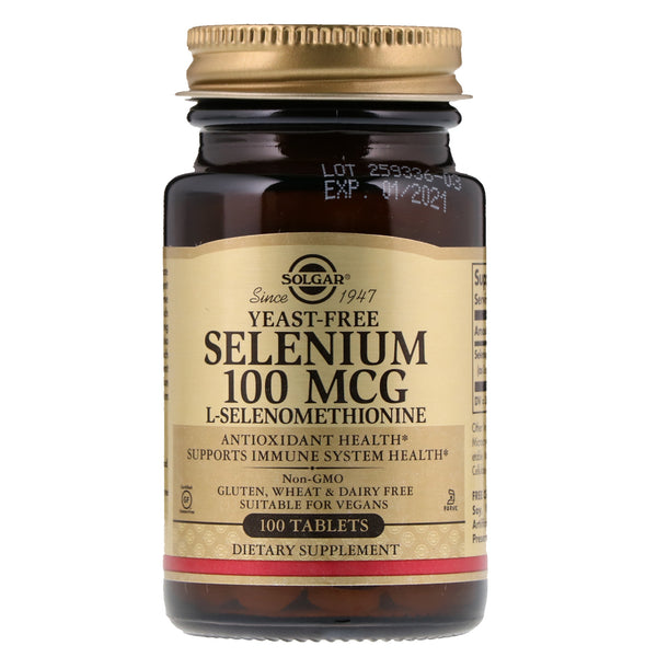 Solgar, Selenium, 100 mcg, 100 Tablets - The Supplement Shop