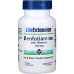Life Extension, Benfotiamine with Thiamine, 100 mg, 120 Vegetable Capsule - The Supplement Shop