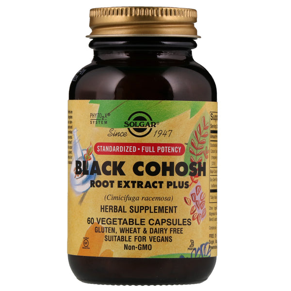 Solgar, Black Cohosh Root Extract Plus, 60 Vegetable Capsules - The Supplement Shop