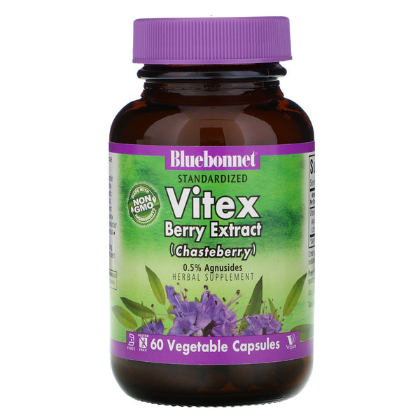 Bluebonnet Nutrition, Vitex Berry Extract, 60 Vegetable Capsules - The Supplement Shop