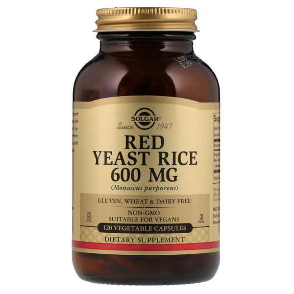 Solgar, Red Yeast Rice, 600 mg, 120 Vegetable Capsules - The Supplement Shop