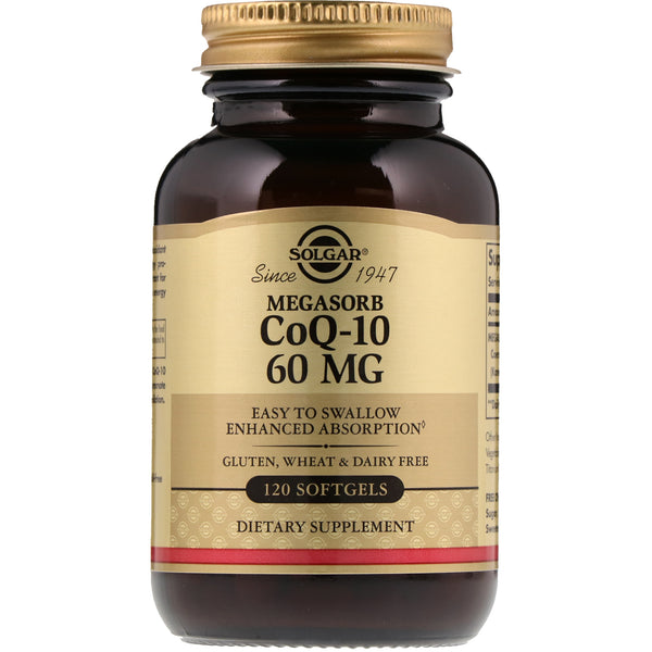 Solgar, Megasorb CoQ-10, 60 mg, 120 Softgels - The Supplement Shop