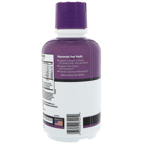 Rejuvicare, Collagen Beauty Formula, Liquid Collagen Complex, Healthy Hair, Skin & Nails, Grape, 16 fl oz (480 ml) - The Supplement Shop