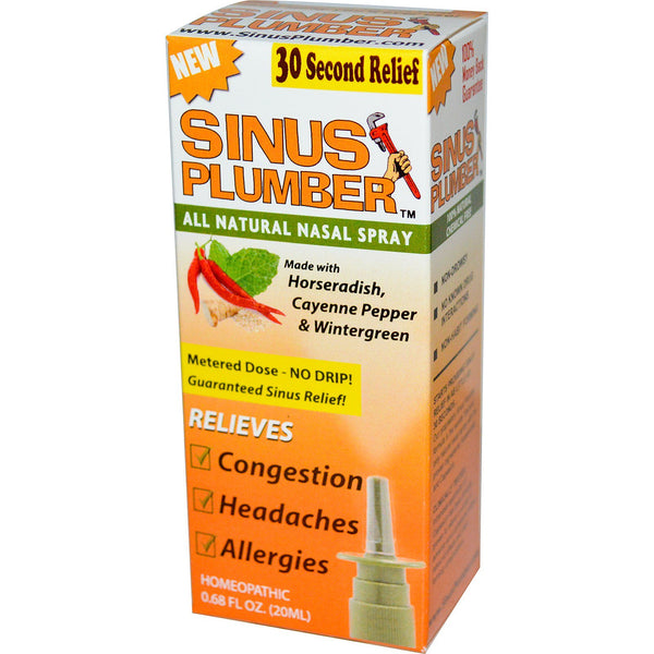Greensations, Sinus Plumber, All Natural Nasal Spray, 0.68 fl oz (20 ml) - The Supplement Shop