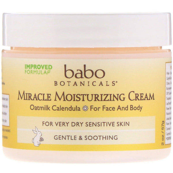 Babo Botanicals, Miracle Moisturizing Cream, 2 oz (57 g) - The Supplement Shop
