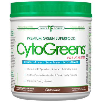 NovaForme, CytoGreens, Premium Green Superfood for Athletes, Chocolate, 1.51 lbs (690 g)