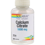 Solaray, Calcium Citrate, 1,000 mg, 120 VegCaps - The Supplement Shop