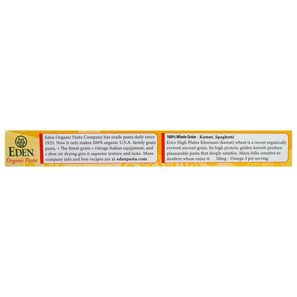 Eden Foods, Organic Pasta, Kamut Spaghetti, 100% Whole Grain, 14 oz (396 g)