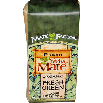 Mate Factor, Organic Yerba Mate, Fresh Green, Loose Herb Tea, 12 oz (340 g)