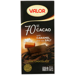 Valor, Dark Chocolate, 70% Cacao, With Caramel and Sea Salt, 3.5 oz (100 g) - The Supplement Shop