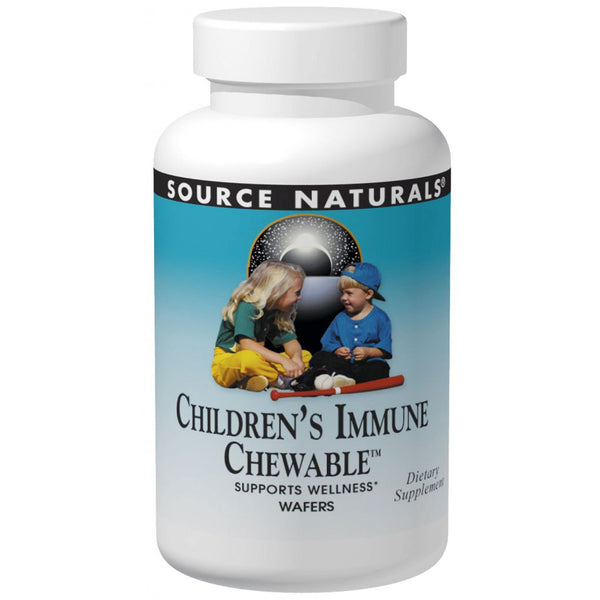 Source Naturals, Wellness, Children's Immune Chewable, Delicious Berry Flavor, 30 Wafers - The Supplement Shop
