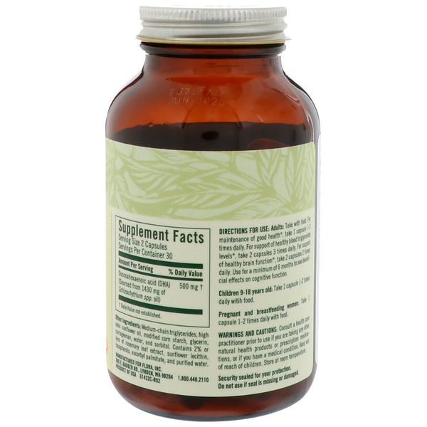 Flora, DHA Vegetarian Algae, 60 Vegetarian Softgels - The Supplement Shop