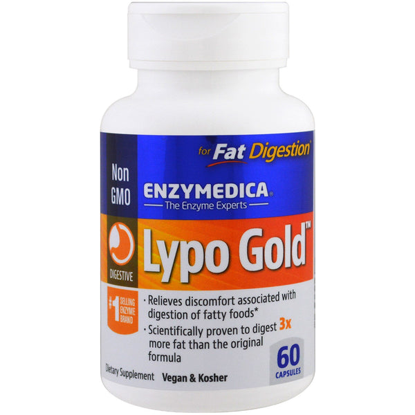 Enzymedica, Lypo Gold, For Fat Digestion, 60 Capsules - The Supplement Shop