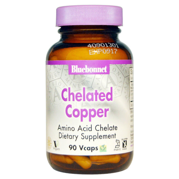 Bluebonnet Nutrition, Chelated Copper, 90 Vcaps - The Supplement Shop