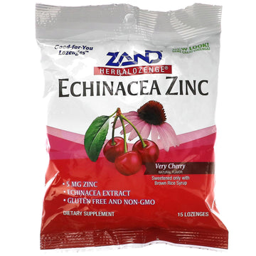 Zand, Echinacea Zinc, Herbalozenge, Very Cherry, 15 Lozenges