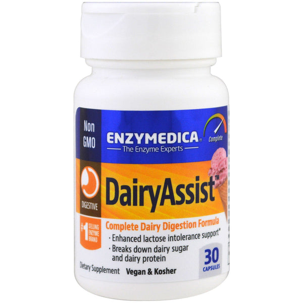 Enzymedica, DairyAssist, 30 Capsules - The Supplement Shop