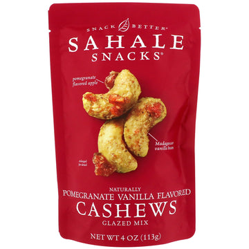 Sahale Snacks, Glazed Mix, Naturally Pomegranate Vanilla Flavored Cashews, 4 oz (113 g)