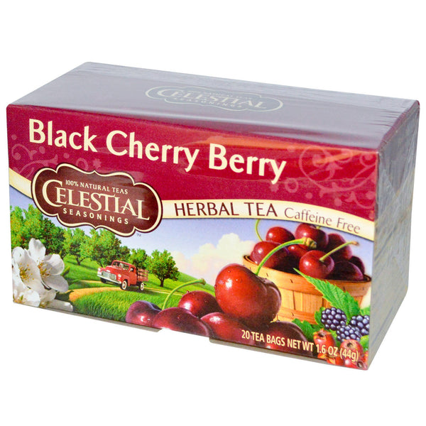 Celestial Seasonings, Herbal Tea, Black Cherry Berry, Caffeine Free, 20 Tea Bags, 1.6 oz (44 g) - The Supplement Shop