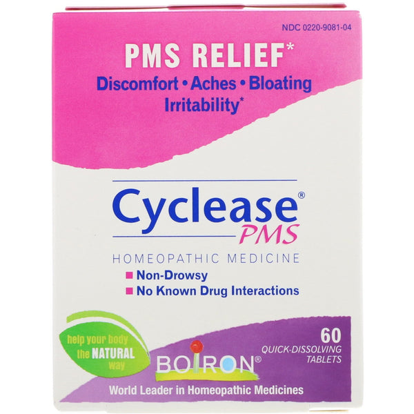 Boiron, Cyclease PMS, Relief (after PMS), 60 Quick-Dissolving Tablets - The Supplement Shop