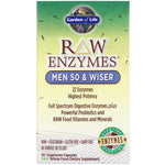 Garden of Life, RAW Enzymes, Men 50 & Wiser, 90 Vegetarian Capsules - The Supplement Shop