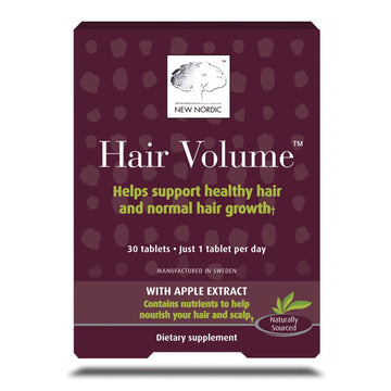 New Nordic, Hair Volume with Apple Extract, 30 Tablets