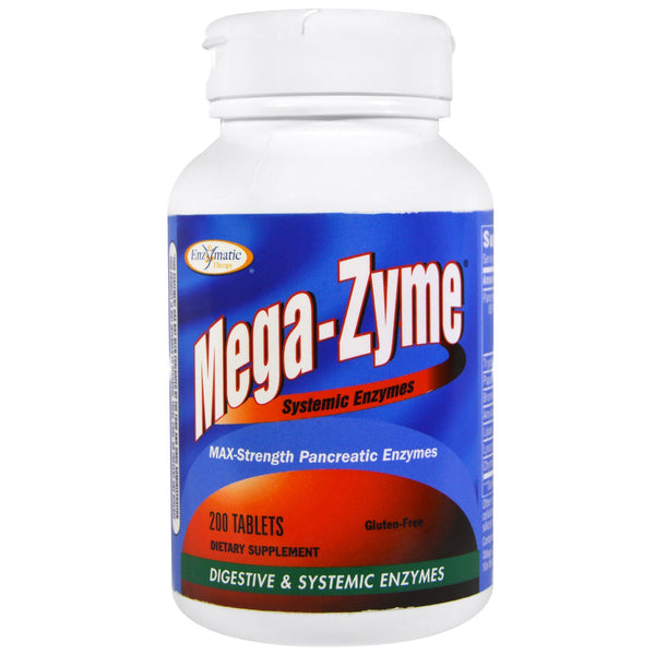 Enzymatic Therapy, Mega-Zyme, Systemic Enzymes, 200 Tablets