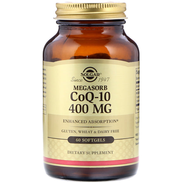 Solgar, Megasorb CoQ-10, 400 mg, 60 Softgels - The Supplement Shop