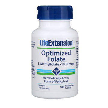 Life Extension, Optimized Folate, 1,000 mcg, 100 Vegetarian Tablets