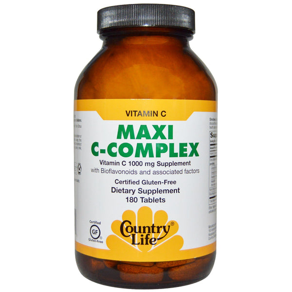 Country Life, Maxi C-Complex, 1,000 mg, 180 Tablets - The Supplement Shop