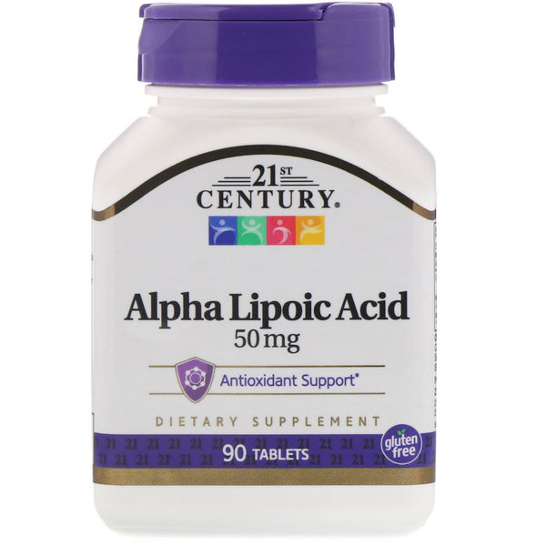 21st Century, Alpha Lipoic Acid, 50 mg, 90 Tablets - The Supplement Shop