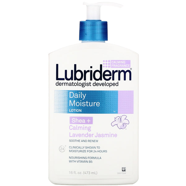 Lubriderm, Daily Moisture Lotion, Shea + Calming Lavender Jasmine, 16 fl oz (473 ml) - The Supplement Shop
