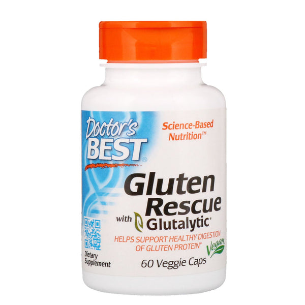 Doctor's Best, Gluten Rescue with Glutalytic, 60 Veggie Caps - The Supplement Shop