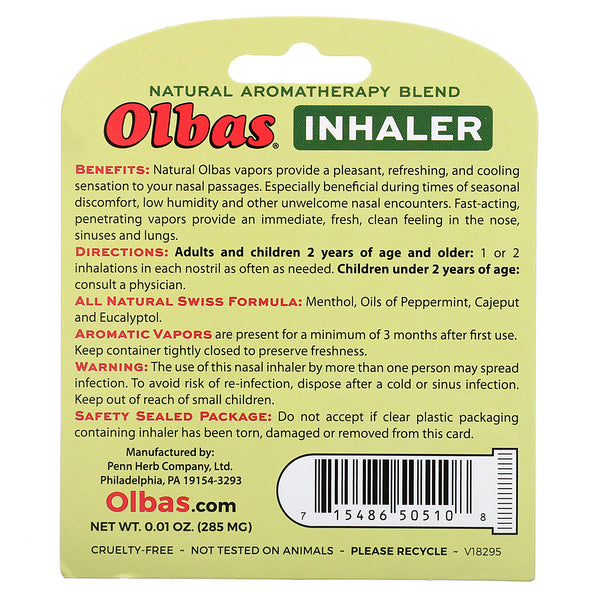 Olbas Therapeutic, Inhaler, 0.01 oz (285 mg) - The Supplement Shop