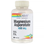 Solaray, Magnesium Asporotate, 400 mg, 180 VegCaps - The Supplement Shop