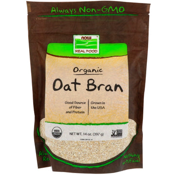 Now Foods, Real Food, Organic Oat Bran, 14 oz (397 g)