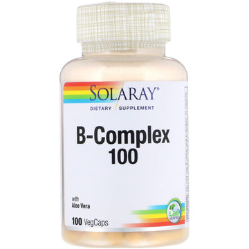 Solaray, B-Complex 100 with Aloe Vera, 100 VegCaps