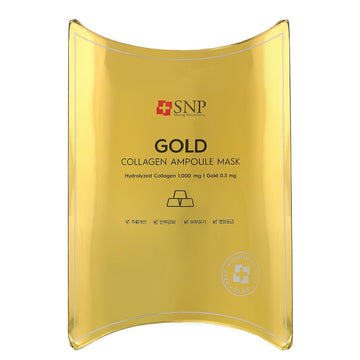 SNP, Gold Collagen Ampoule Mask, 10 Sheets, 0.84 fl oz (25 ml) Each