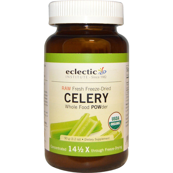 Eclectic Institute, Raw Fresh Freeze-Dried, Celery, Whole Food POWder, 3.2 oz (90 g) - The Supplement Shop