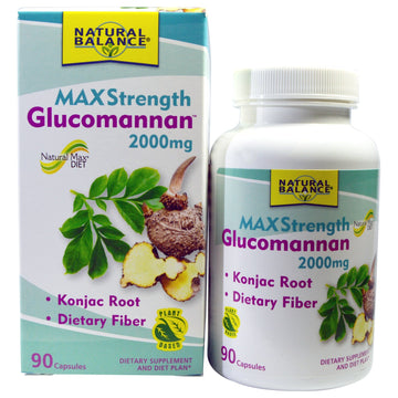Natural Balance, Glucomannan, Maximum Strength, 2,000 mg, 90 Capsules