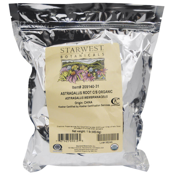 Starwest Botanicals, Organic Astragalus Root C/S, 1 lb (453.6 g) - The Supplement Shop